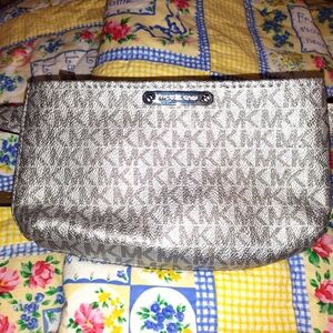 Michael Kors Silver Fanny Pack Logo MK